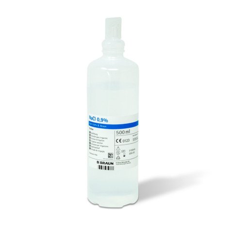 Soluzione fisiologica 0,9% sodio cloruro PVS – conf. 10 pz – 500 ml SOL004