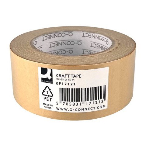 Nastro da imballaggio Q-Connect in carta Kraft 50 mm x 50 m 130 µm non scrivibile KF17121