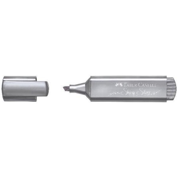 Evidenziatore Textliner 46 tratto 1-2-5 mm Faber-Castell metallic argento –