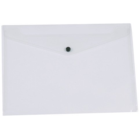 Busta portadocumenti con bottone Q-Connect A5 in PP trasparente – KF02470