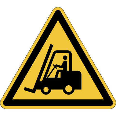 Pittogramma da pavimento ”Attenzione passaggio carrelli” DURABLE giallo Ø 430 mm – 173404