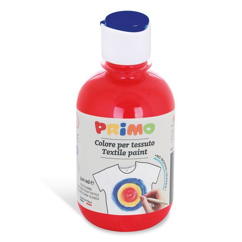 Colore per tessuto in bottiglia Primo con tappo dosatore 300 ml – 300 vermiglione – 411TX300300