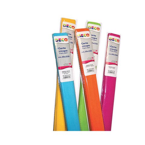 Carta crespa Deco 40 g colori assortiti conf. 10 pz – 50×250 cm 10369