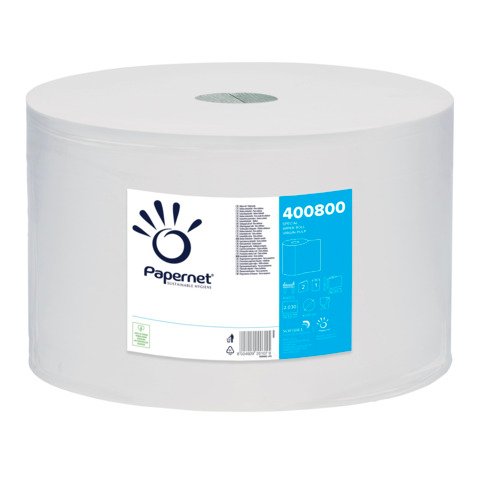 Bobina industriale Papernet – 2 veli – 741 m – pura cellulosa – bianco 400800
