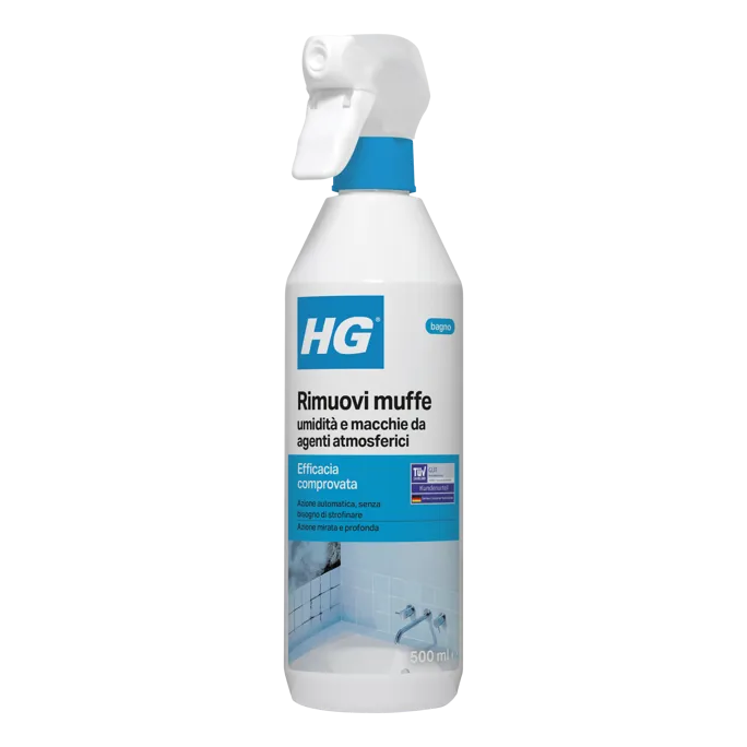 Spray rimuovi muffe, umidità e macchie da agenti atmosferici HG 500 ml