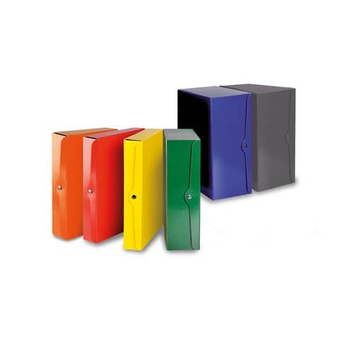 Portaprogetti con bottone Q-Connect 25×35 cm – dorso 12 cm – arancio