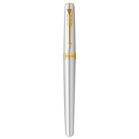 Penna stilografica Parker Meridian cromata – finiture oro – pennino medio –