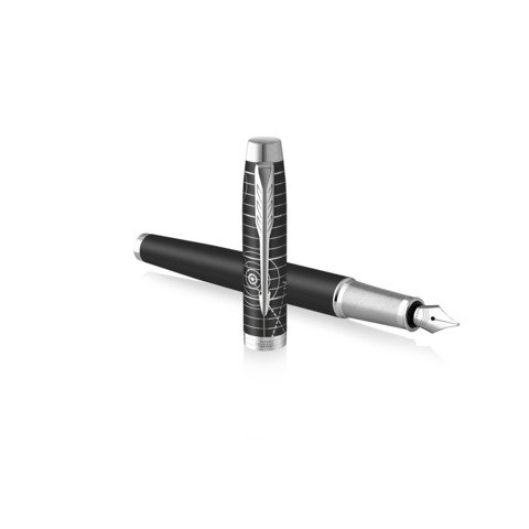 Penna stilografica Parker IM Legacy of Flight – nera e cromata – punta M –