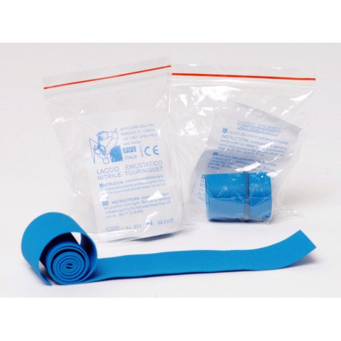 Laccio emostatico piatto in nitrile latex free PVS 46×2,5 cm blu –