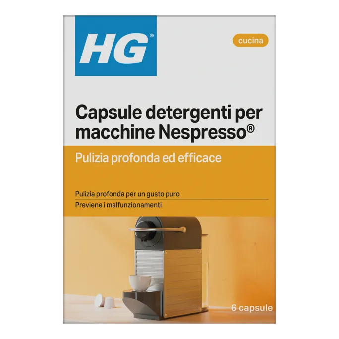 Capsule detergenti HG per macchine Nespresso conf. 6 pz