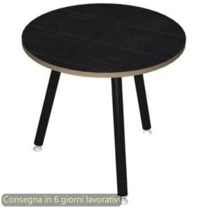 Tavolo rotondo Skinny Metal ›80xH.74,4 cm con gambe met. nere Artexport piano nero – 6408-DJA-8C-AQ