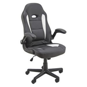 Poltrona direzionale Unisit CH3 Eco smart in PU con braccioli nero/bianco CH3/KN